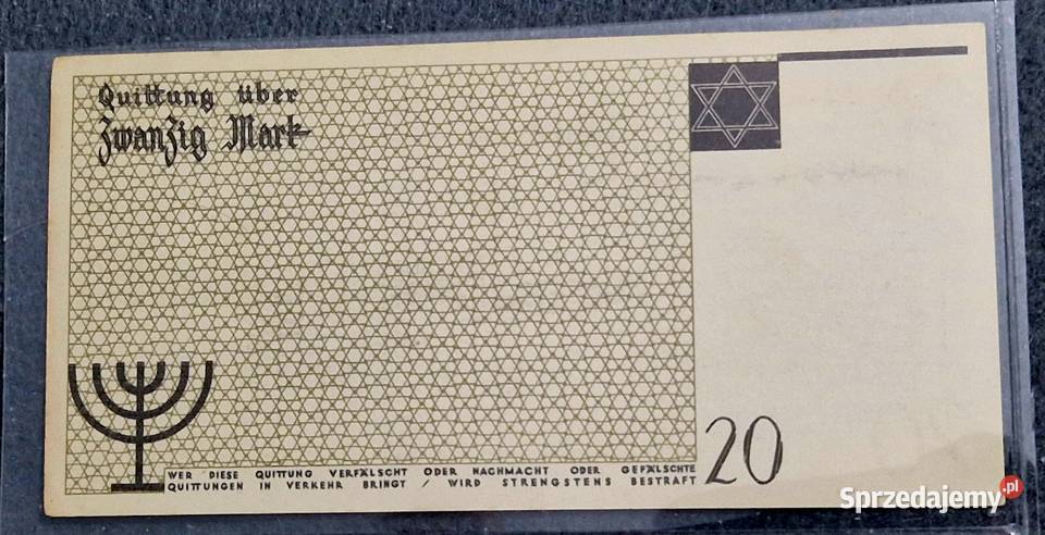 2 x 20 Marek 1940 Getto UNC śląskie Sosnowiec
