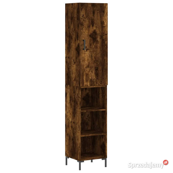 Wysoka szafka przydymiony dąb 345x34x180 Meble Warszawa sprzedam