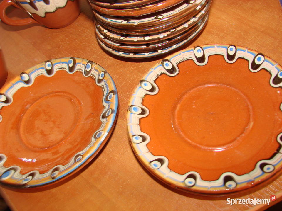 ceramika bułgarska filiżanki talerzyki Pruszcz Gdański