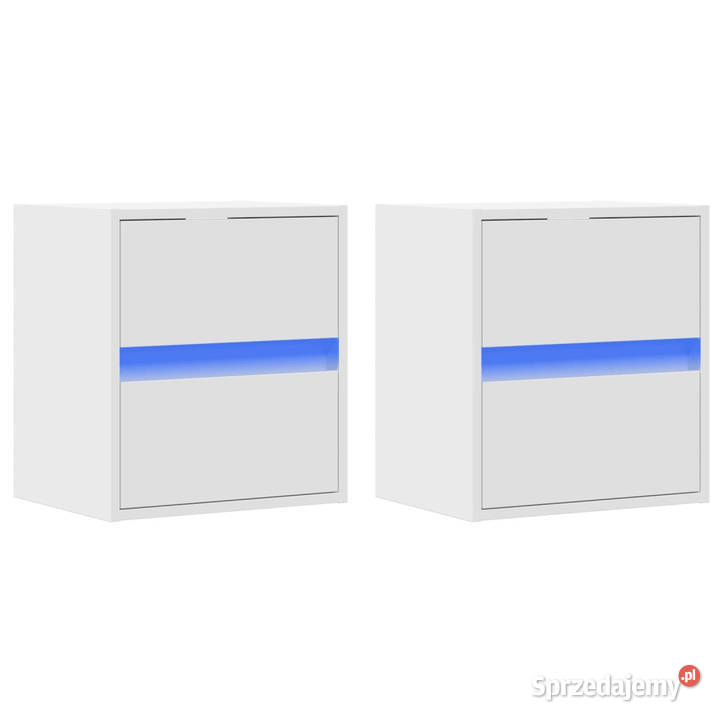 Wiszące szafki nocne z LED 2 białe WM3307962 Warszawa sprzedam