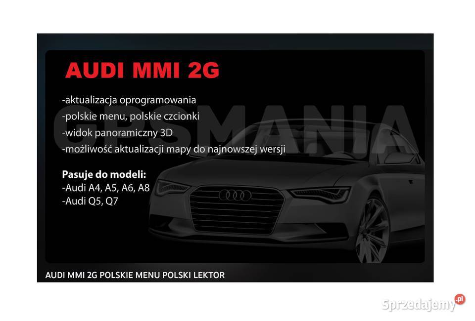 Polskie menu nawigacji Audi MMI 2G A4 A5 A6 A8 GPS i akcesoria