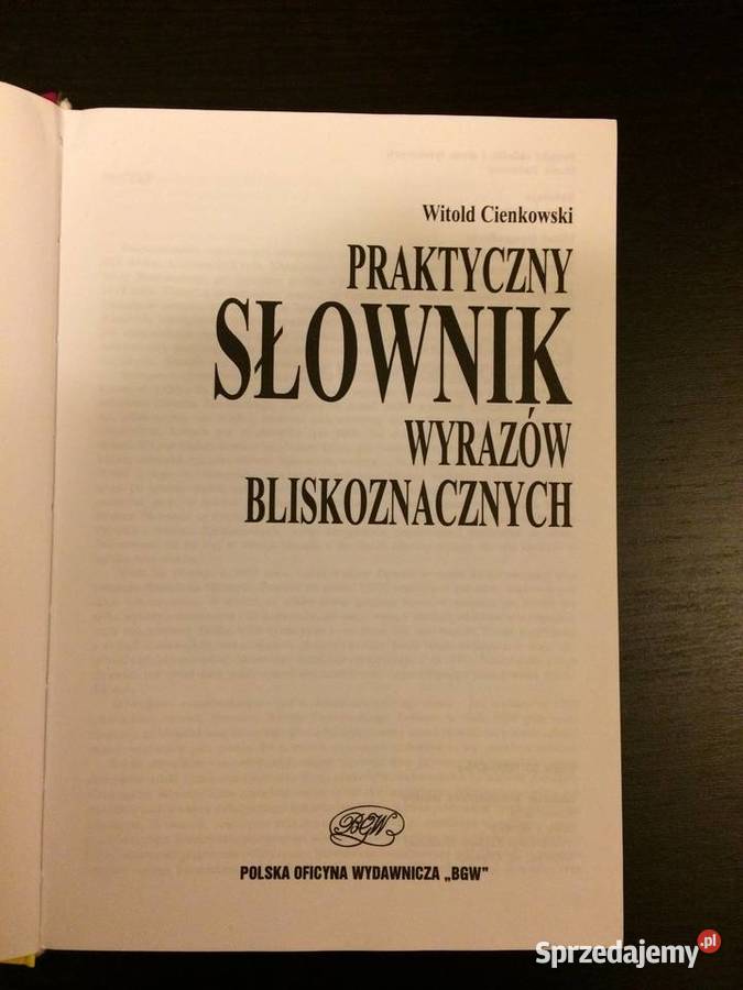Witold Cienkowski Praktyczny Słownik Wyrazów Elbląg