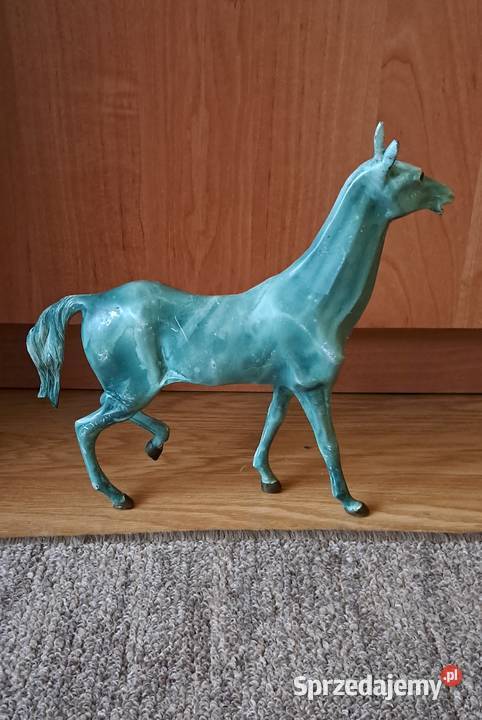 Figurka Koń Mosiądz patynowany 17 podlaskie Suwałki