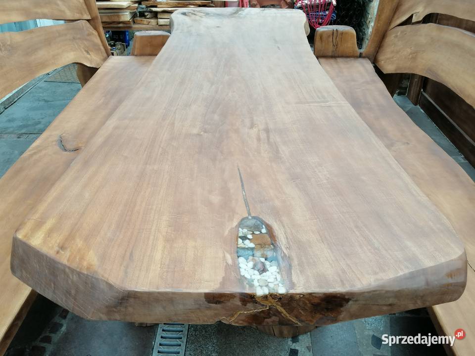 meble ogrodowe dęb jesion 300 x 100 stół z drewno Przysucha