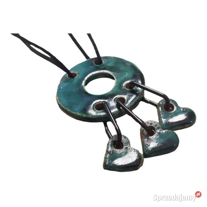 Naszyjnik ceramiczny ręcznie wykonany Otwock sprzedam