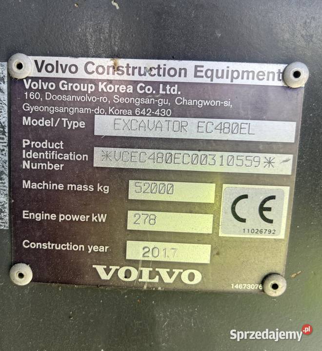 Koparka volvo 480E Inowrocław