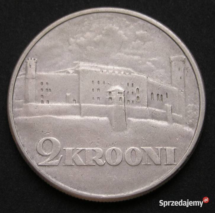 ESTONIA 2 KORONY 1930 ZAMEK W TALLINIE SREBRO Łódź