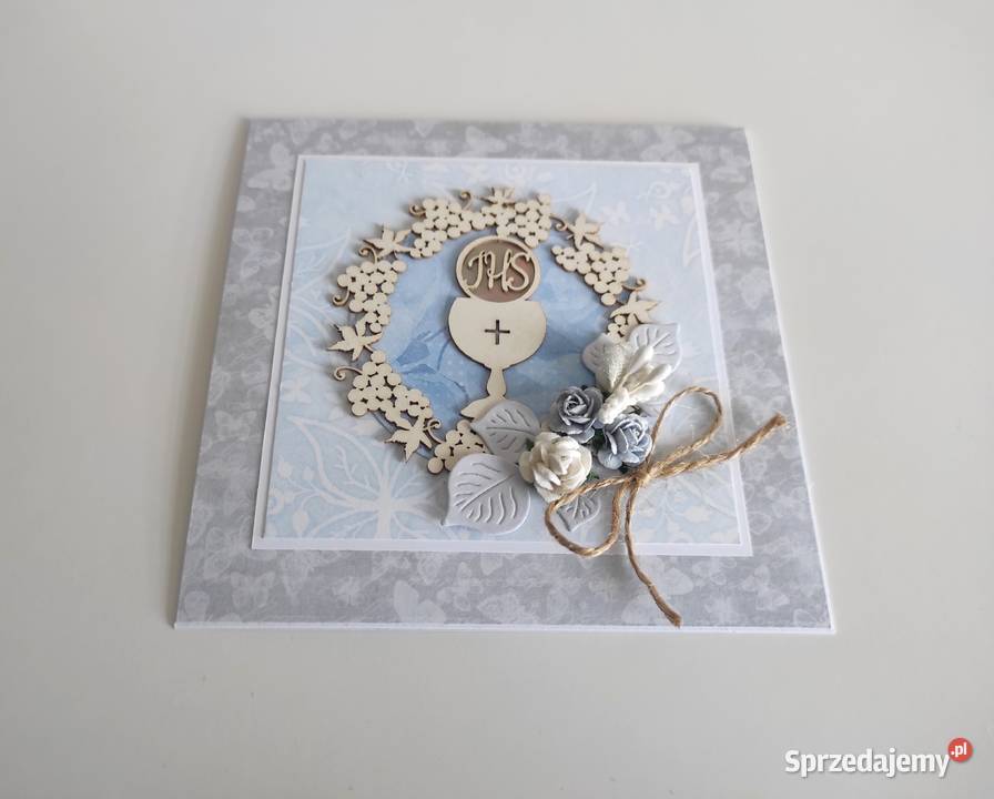Kartka ręcznie robiona Komunia Święta handmade 3 Łódź sprzedam