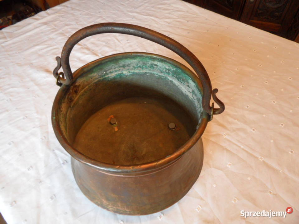 Średniowieczny duży kocioł miedziany Lublin sprzedam