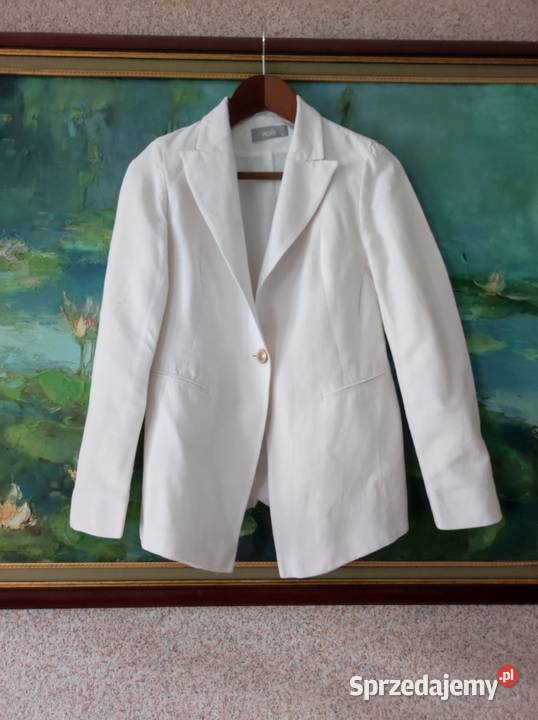 lniany letni żakiet marynarka garnitur elegancki