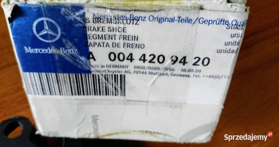 Oryginalne klocki hamulcowe Mercedes S w220CL Osielsko