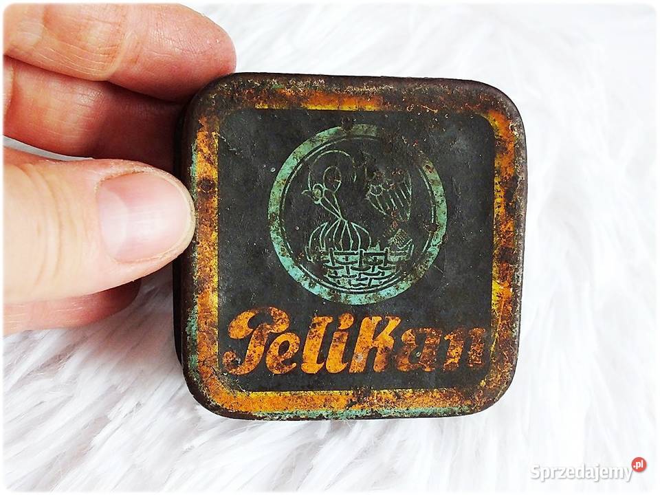 Stare Pudełko Pelikan przedwojenne z lat 30tych