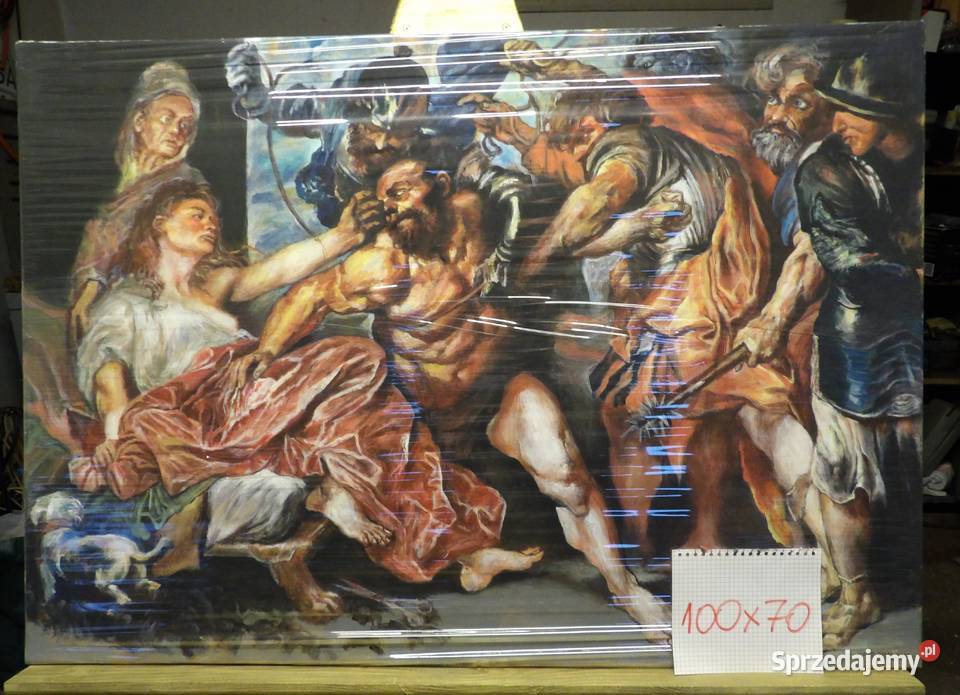 obraz olejny na płótnie 100x70 Sandomierz