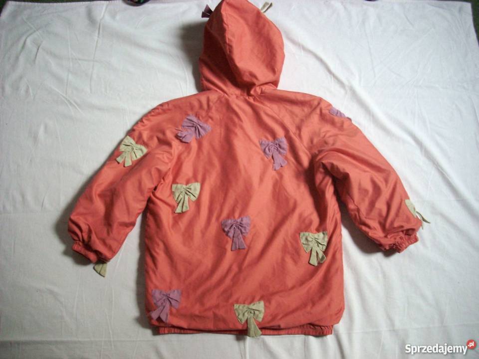 Kurtka Luźna Dzięwczęca Kokardki 128 134 sprzedam