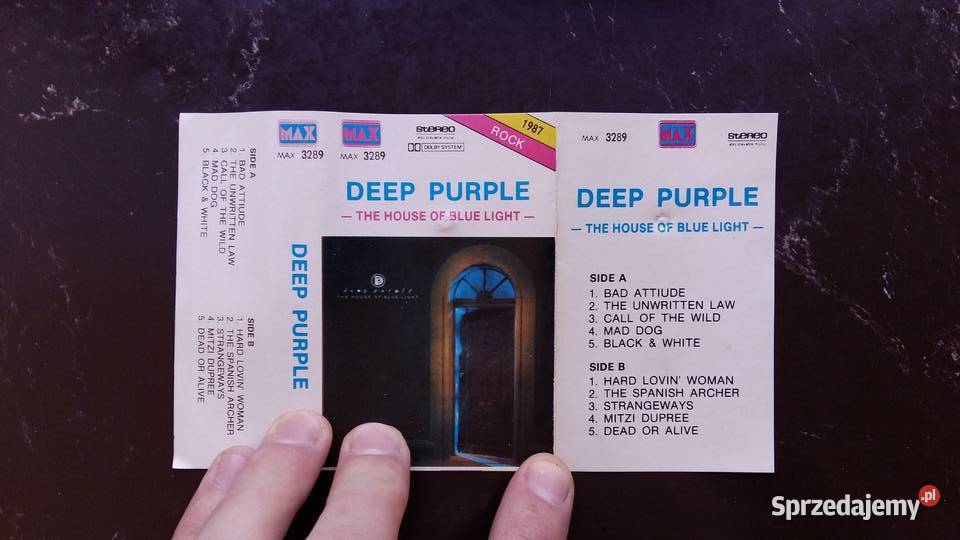 Kaseta Deep Purple The House of Blue Light Siemiatycze