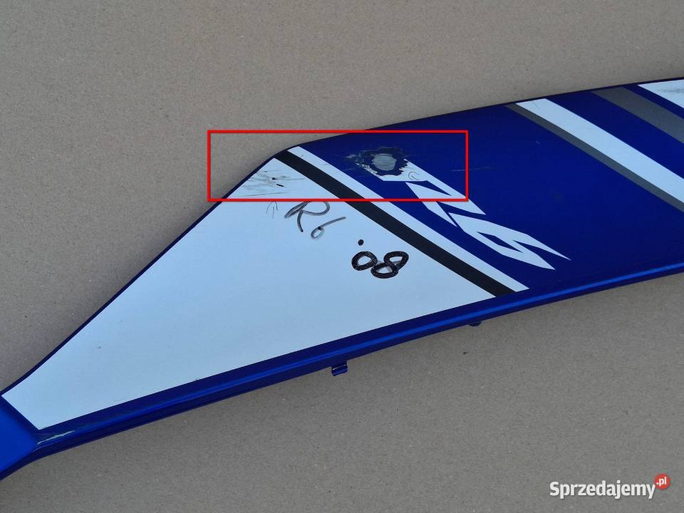 YAMAHA R6 0816 BOK PRAWY BOCZEK OWIEWKA PRAWA Szyby i owiewki Szyby i owiewki Bieleń