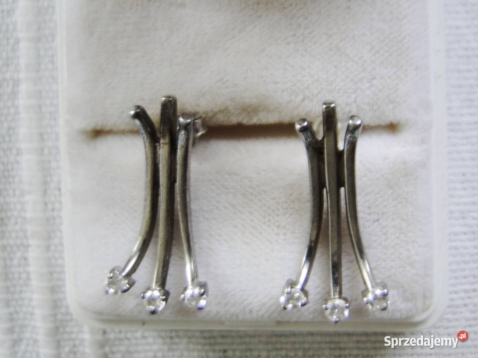 Eleganckie okazałe kolczyki srebro 925 Warszawa sprzedam