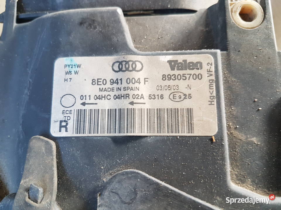 AUDI A4 B6 REFLEKTOR LAMPA PRZOD LEWA PRAWA wielkopolskie Turek