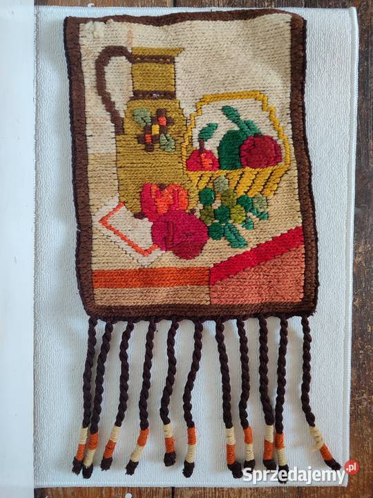Kilim wełniany makatka gobelin sumak Cepelia PRL Gdańsk