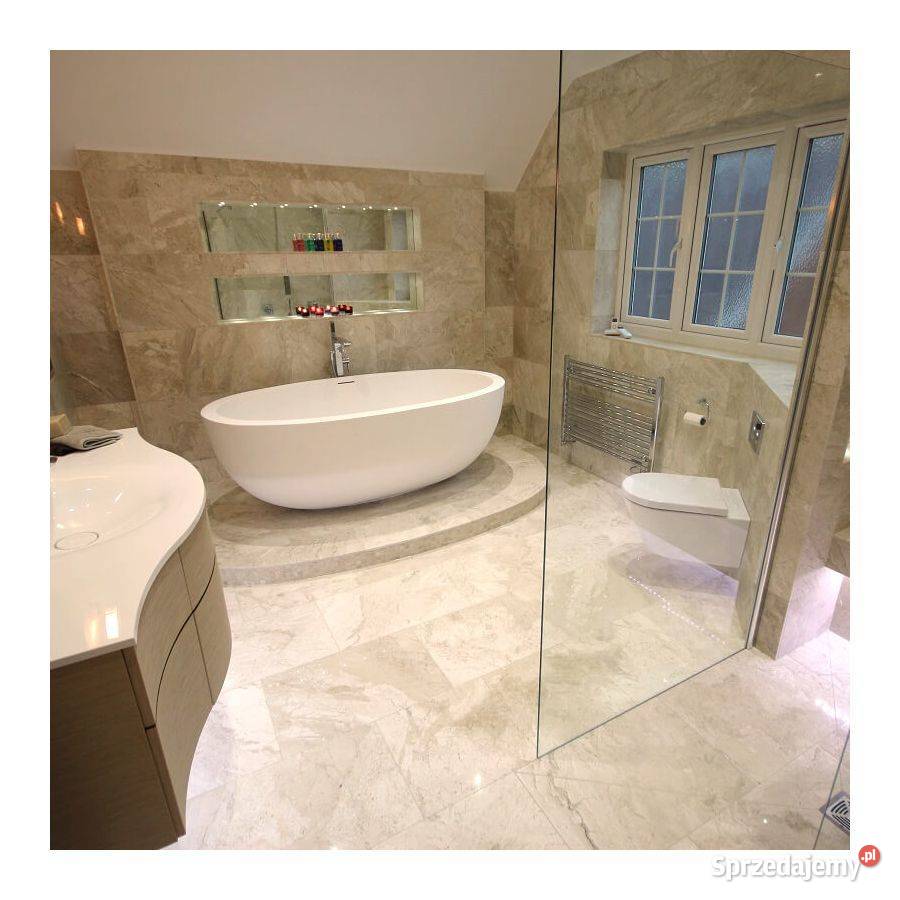 Płytki Marmur Queen Beige polerowane 406x61x12