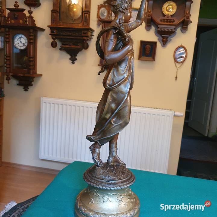 Dużasprawna figuralna lampa naftowa z malowanym dolnośląskie Wrocław