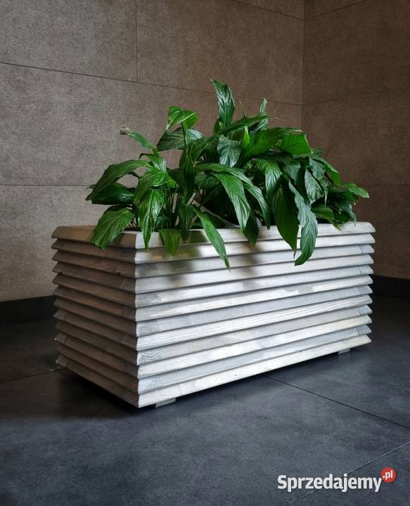 Donica drewniana podłużna 3D donica nowoczesna śląskie