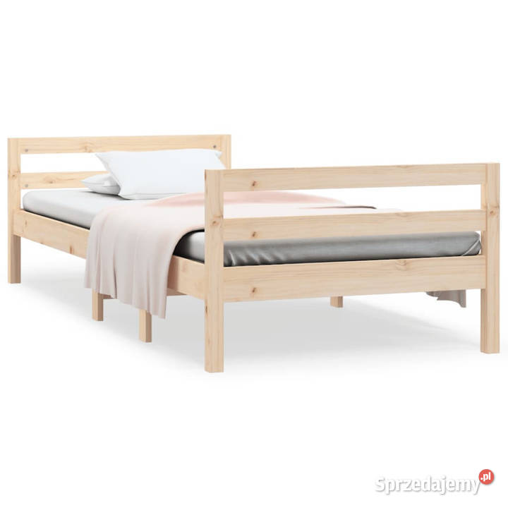Rama łóżka bez materaca lite drewno sosnowe 52cm mazowieckie Warszawa
