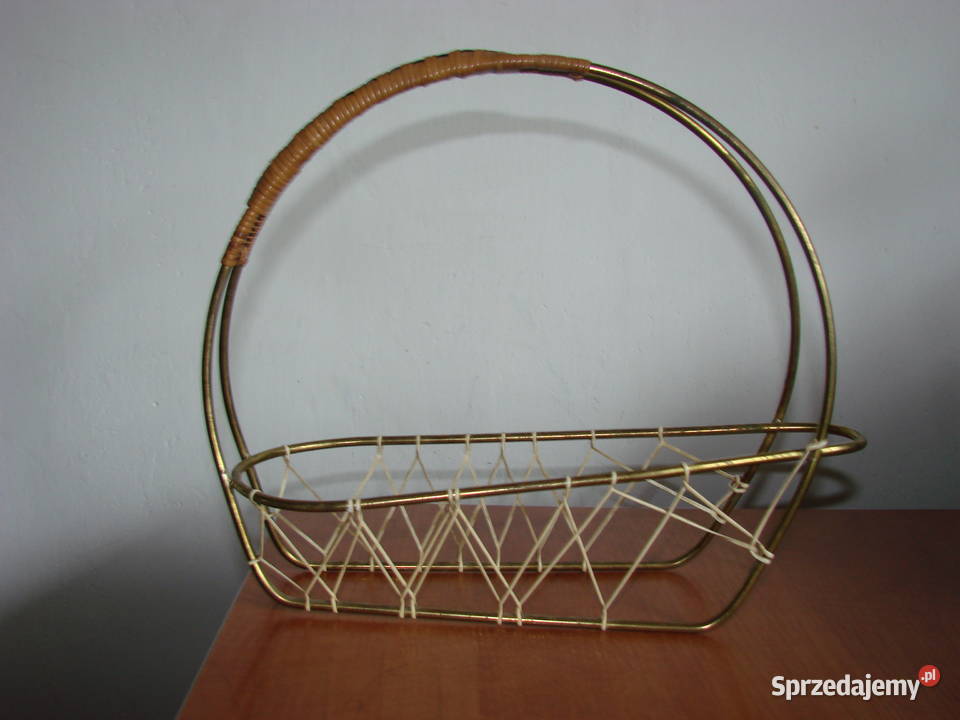 mosiężny koszyk na butelkę PRL Pozostałe Pruszcz Gdański