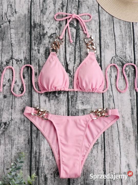 Bikini róż złote łańcuchy l Kłodzko