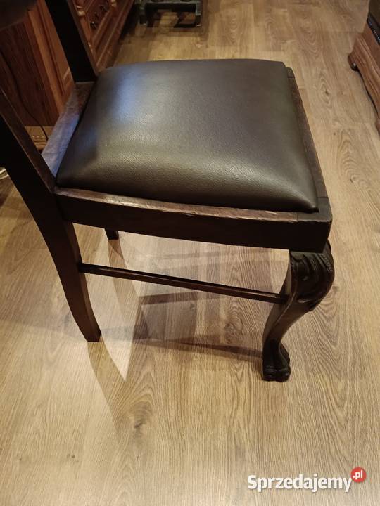 Stare krzesło drewniane z łapami lwa kujawsko-pomorskie Lipno sprzedam