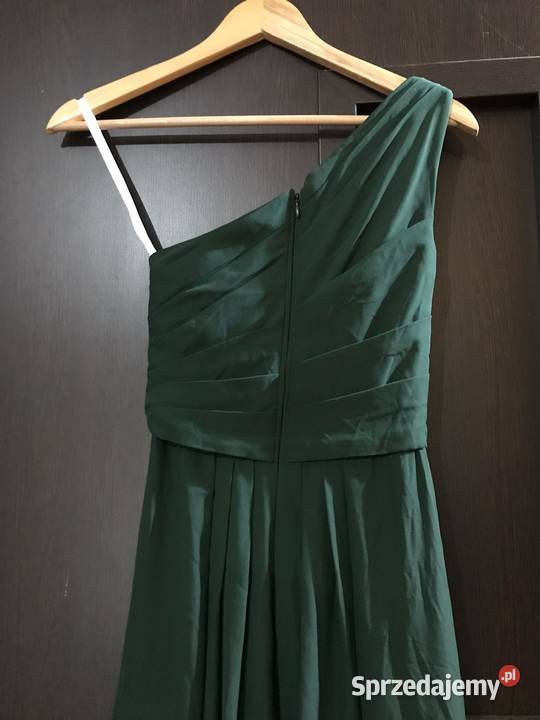 Sukienka butelkowa zieleń na jedno ramię Spódnice i sukienki Hajnówka sprzedam