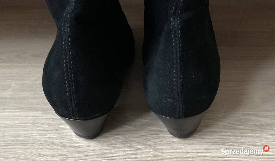 GUCCI kozaki damskie czarne zamsz oficerki skora Kraków