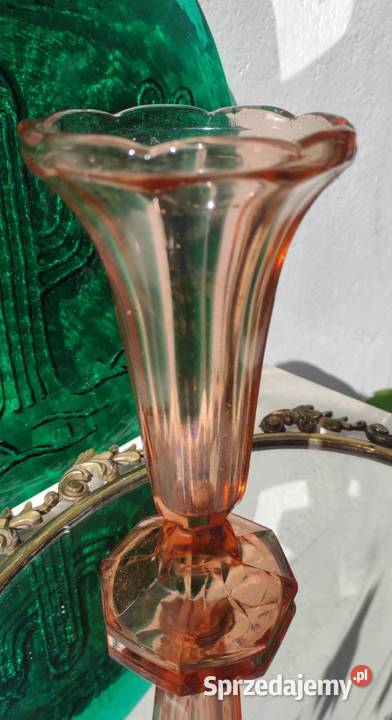 wazon szklany art deco z Huty Szkła Zawiercie w Pabianice sprzedam