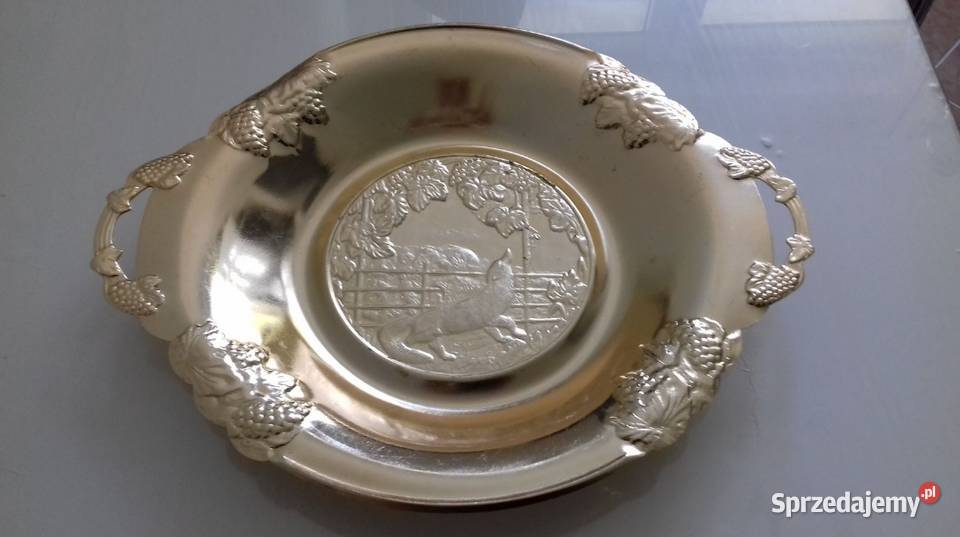 Taca tacka misa paterowana pozłacana zachodniopomorskie Kołobrzeg sprzedam
