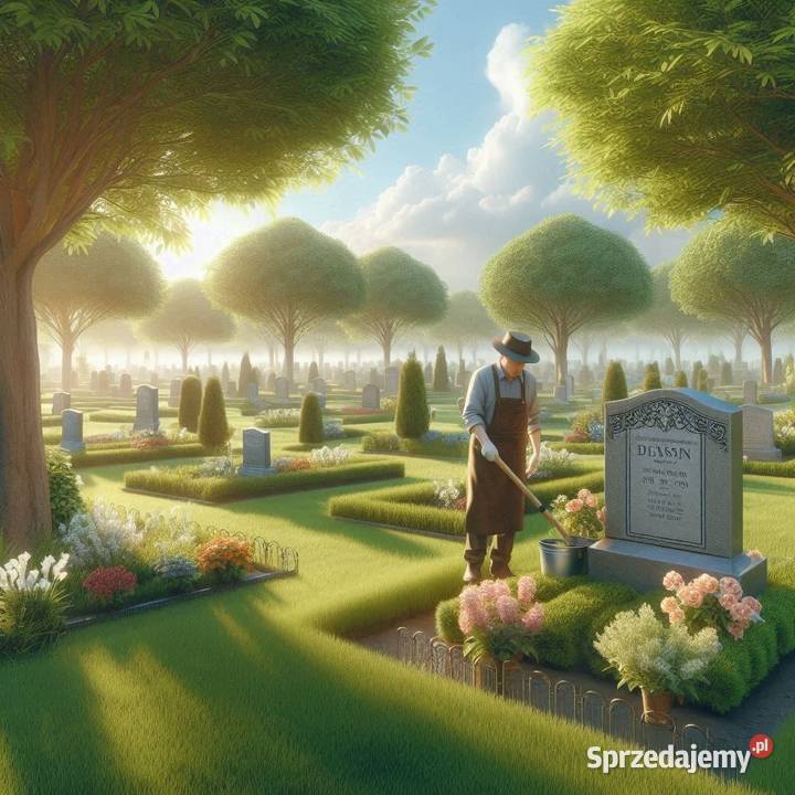 Posadzenie tui żywopłotu roślin Cmentarz Wrocław