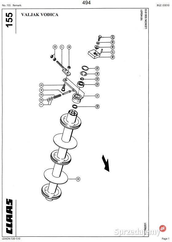 Katalog części Lexion 510520530540550560 Zduńska Wola