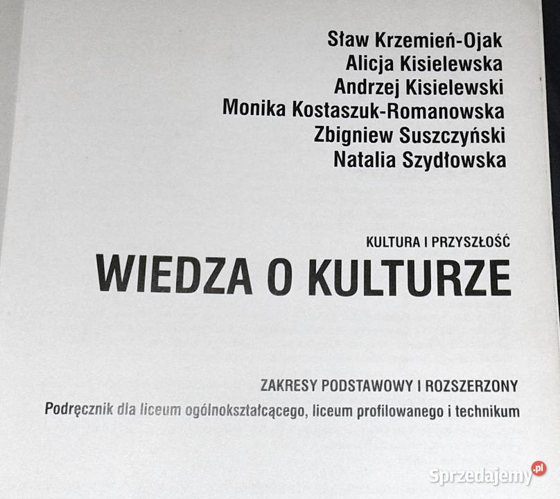 Wiedza o kulturze Liceum i technikum Kultura i sprzedam