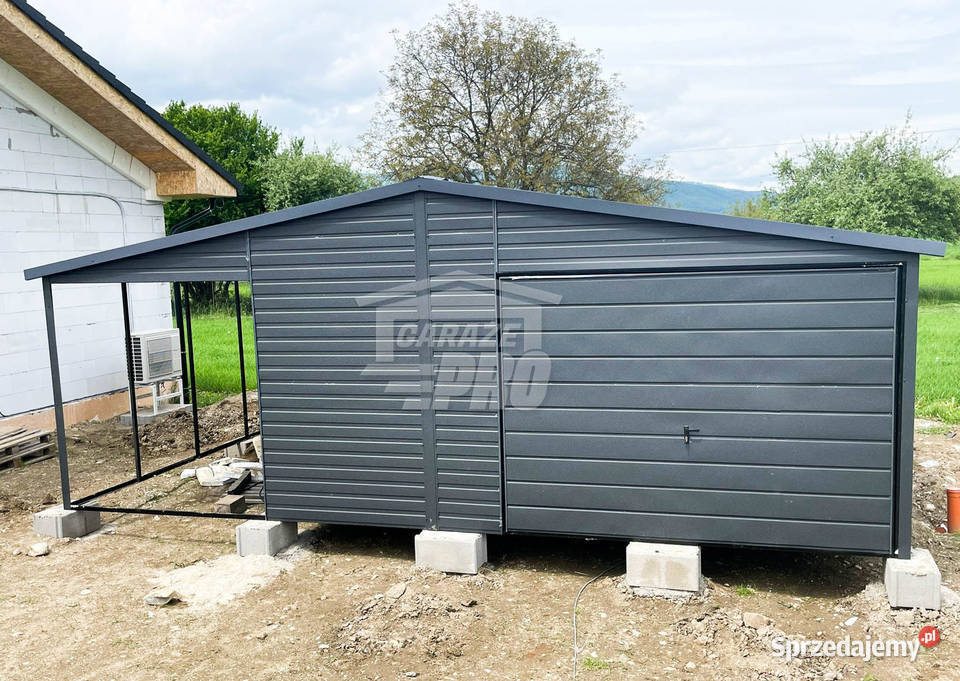 Garaż blaszany 5x6 wiata antracyt brama drzwi Bydgoszcz sprzedam