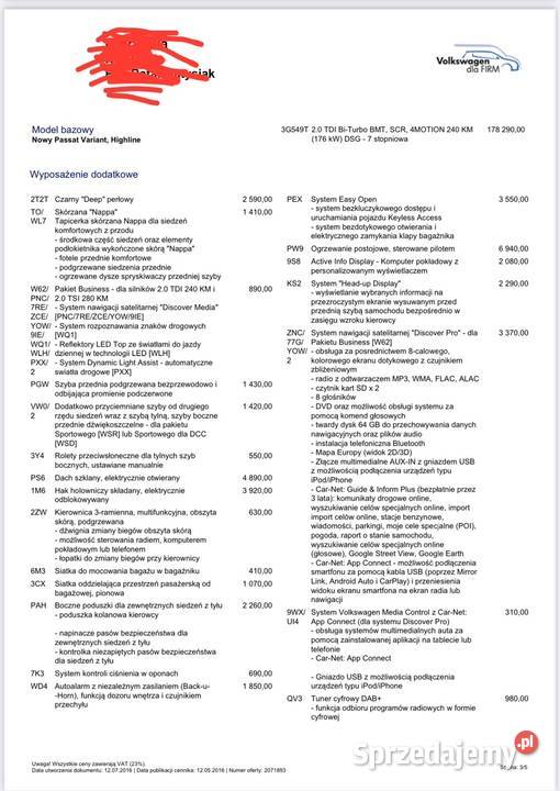 Volkswagen Passat 20 BITDI Salon Polska FULL Kielce