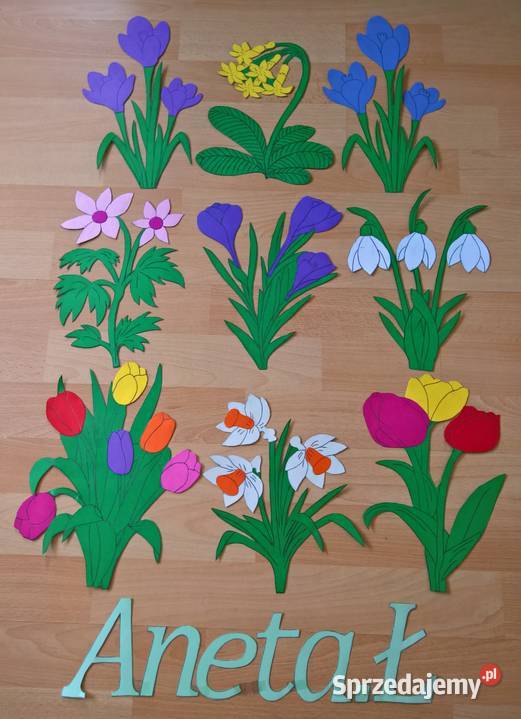 Dekoracje dwustronne okienne o tematyce wiosenno sprzedam