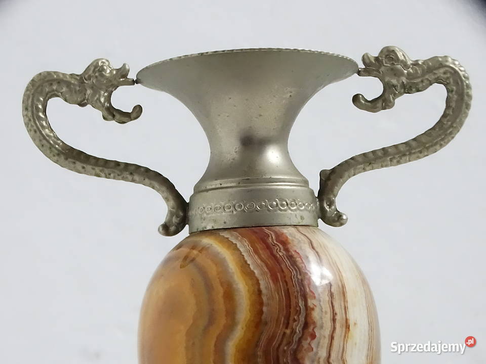 Unikatowy świecznik z ONYKSU Smoki Vintage 15 Biłgoraj