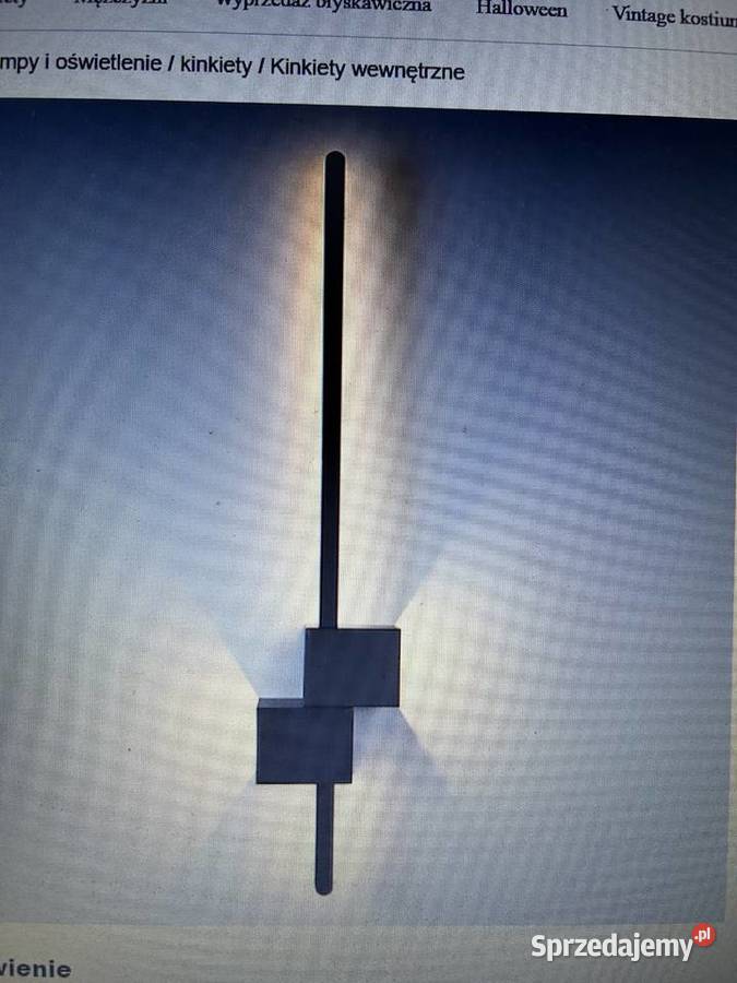 Lampa kinkiet liniowa czarna LED 60 śląskie Sosnowiec