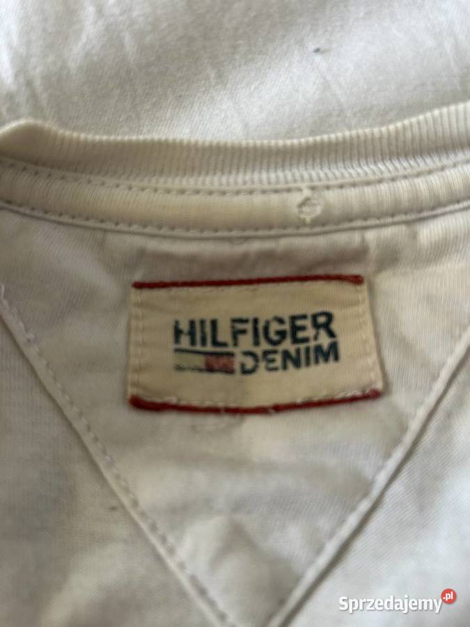 Męska biała koszulka TOMMY HILFIGER M OKAZJA Zamość