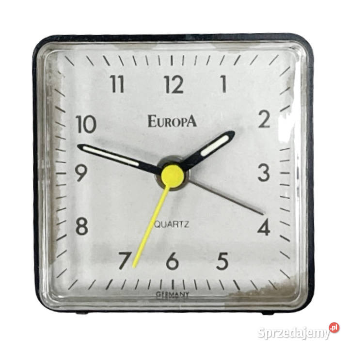 Budzik EUROPA Quartz vintage Niemcy czarny Zegary Warszawa
