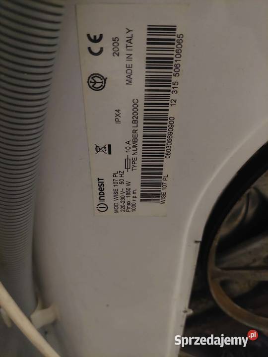Pralka Indesit Wise 107 slim na części do małopolskie Kraków