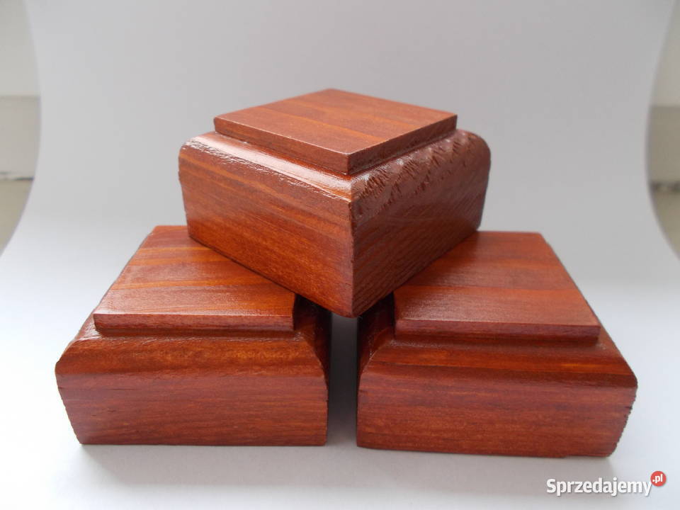 Podstawka drewniana mała pod figurki model cokół Modelarstwo Ruda Śląska