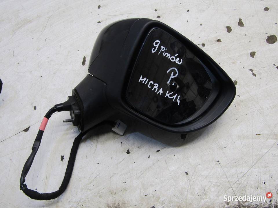 LUSTERKO ZEWNĘTRZNE PRAWE 9 PIN NISSAN MICRA K14 sprzedam