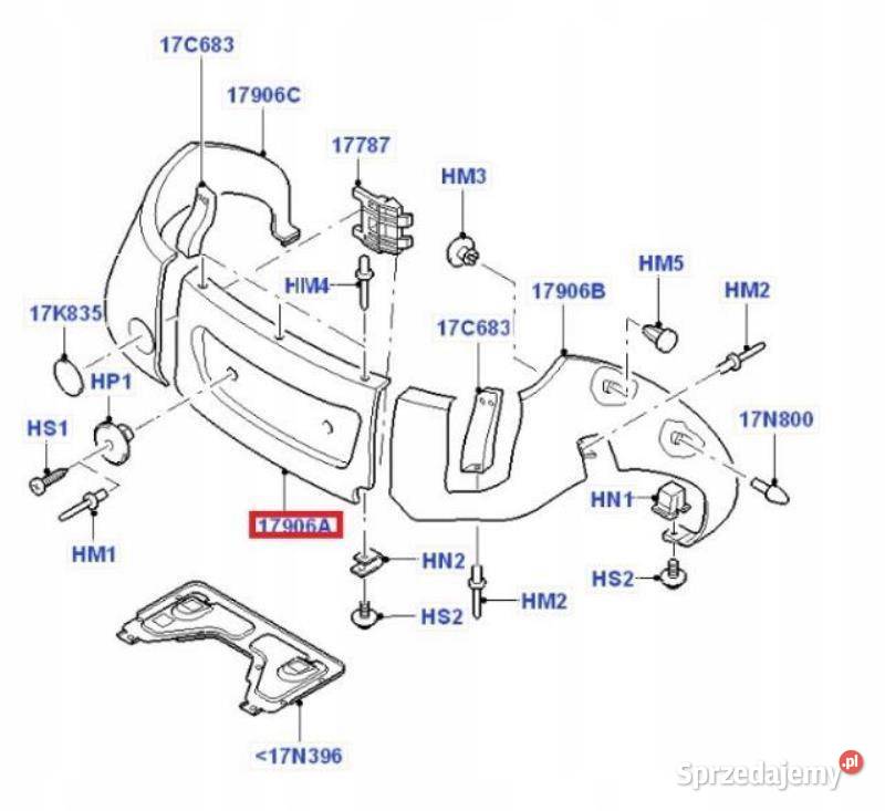 ZDERZAK TYLNY ŚRODEK FORD KA 9698 ORYGINAŁ NOWY osobowe sprzedam