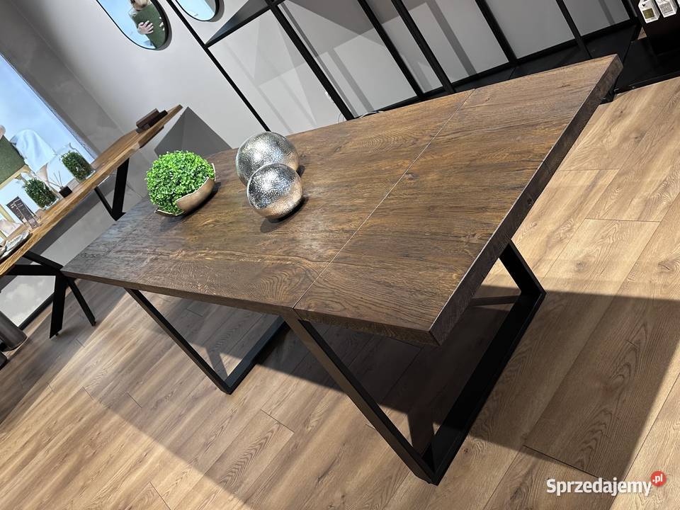 Stół dębowy 80x160 rozkładany 2x40 Orzech Edgar 80cm Stoły Meble Katowice