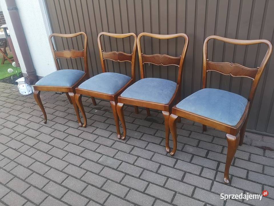Krzesła 4 Sztuki ARTDECO Stare Antyk Komplet Swarzędz